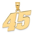 thumbnail image 1 of 14k Yellow Gold Polished Finish Block Script Design Number 45 Charm Pendant, 1 of 4