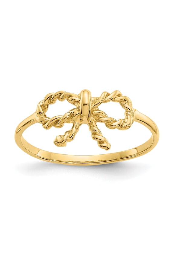 14k Polished Bow Ring