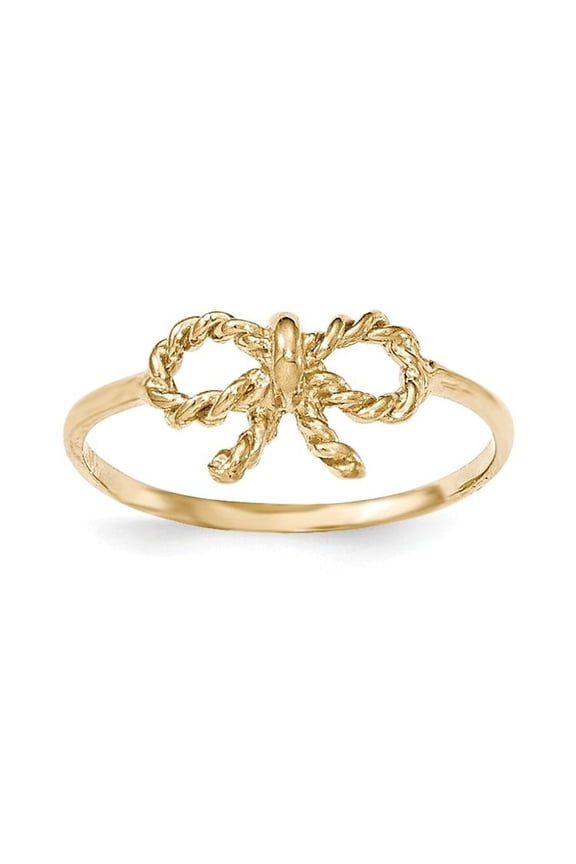 14k Polished Bow Ring