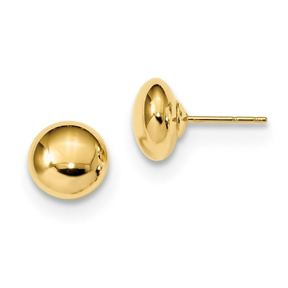14k Polished Button Post Earrings in 14k Yellow Gold