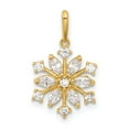 thumbnail image 1 of 14k Yellow Gold Polished C.Z Snowflake Pendant, 1 of 4