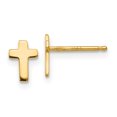 thumbnail image 1 of 14k Polished Cross Post Earrings 14k Yellow Gold Earrings, 1 of 1
