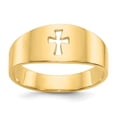 thumbnail image 1 of 14k Polished Cut-out Cross Ring in 14k Yellow Gold - Size 8, 1 of 3