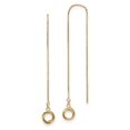 thumbnail image 1 of 14k Polished D/C Box Chain Love Knot Threader Earrings, 1 of 2