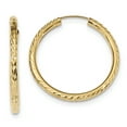 thumbnail image 1 of 14k Polished & D/C Endless Hoop Earrings TF1007, 1 of 2