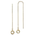 thumbnail image 1 of 14k Polished Diamond Cut Box Chain Love Knot Threader Earrings 14k Yellow Gold Earrings, 1 of 1