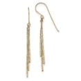 thumbnail image 1 of 14k Polished Diamond-cut Chain and Bar Shepherd Hook Earrings 14k Yellow Gold Earrings, 1 of 1