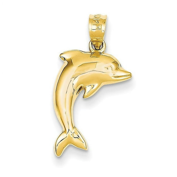 14k Polished Dolphin Charm
