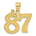 thumbnail image 1 of 14k Yellow Gold Polished Etched Finish Number 87 Charm Pendant, 1 of 4