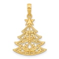 thumbnail image 1 of 14k Polished Fancy Scrolled Christmas Tree Pendant, 1 of 4