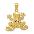 thumbnail image 1 of 14k Yellow Gold Solid Polished Finished Frog Charm Pendant, 1 of 3