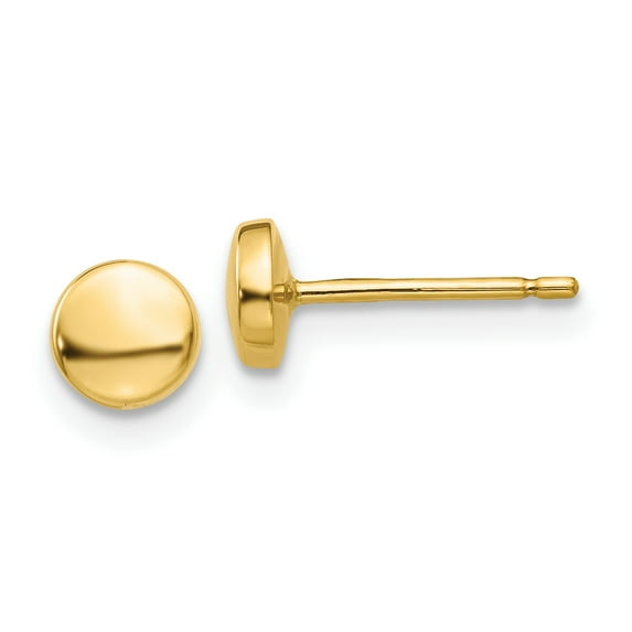 14k Polished Half Ball Post Earrings 14k Yellow Gold Earrings