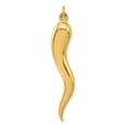 thumbnail image 1 of 14k Yellow Gold Polished Hollow 3-D Italian Horn Pendant, 1 of 4