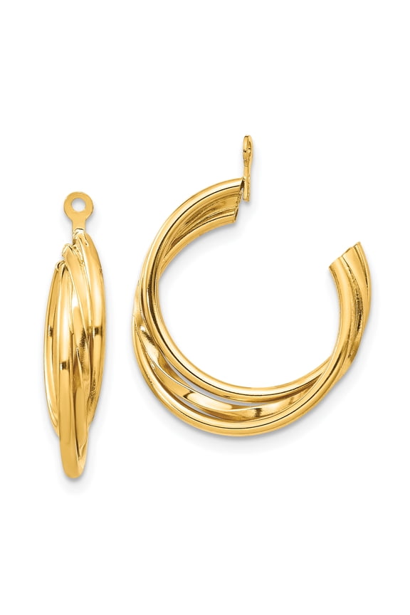 14k Polished Hoop Earring Jackets T754J