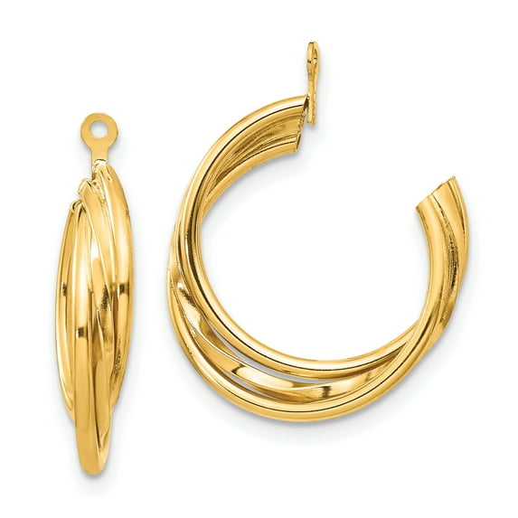 14k Polished Hoop Earring Jackets T754J