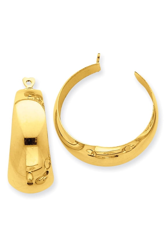 14k Polished Hoop Earring Jackets