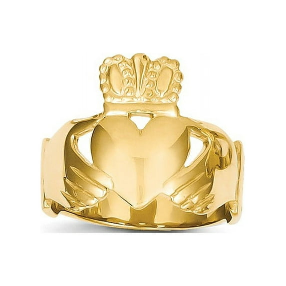 14k Polished Ladies Claddagh Ring