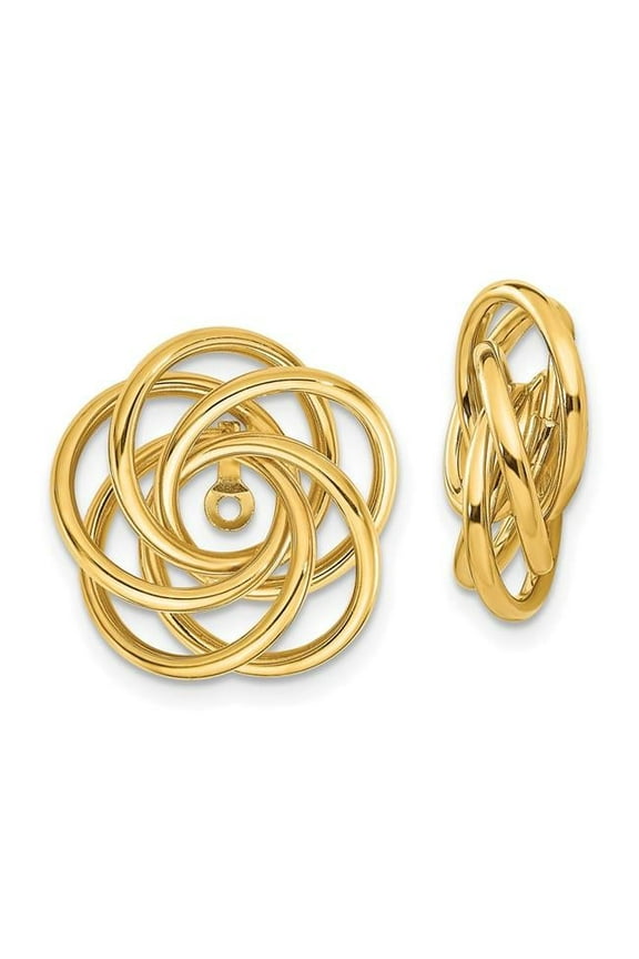 14k Polished Love Knot Earring Jackets