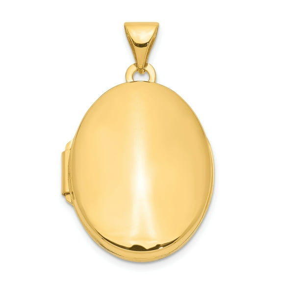 14k Polished Oval Locket in 14k Yellow Gold