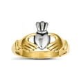 thumbnail image 1 of 14k Polished & Rhodium Claddagh Ring, 1 of 2