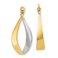 thumbnail image 1 of 14k Polished & Rhodium Reversible Dangle Earring Jackets in 14k Yellow Gold w/ Rhodium Plating, 1 of 3