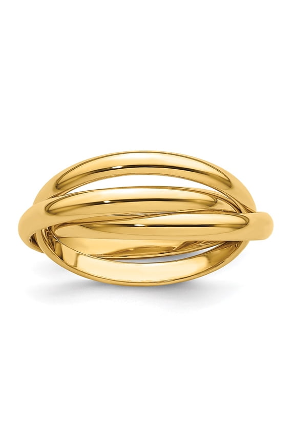 14k Polished Rolling Ring Size 5