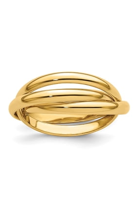 14k Polished Rolling Ring Size 5