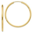 thumbnail image 1 of 14k Polished Round Endless 2mm Hoop Earrings, 1 of 3