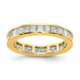 thumbnail image 1 of 14k Polished Size 7 Channel-set 2 carat Princess Diamond Complete Eternity Band, 1 of 6