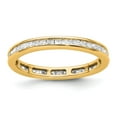 thumbnail image 1 of 14k Polished Size 8 Channel-set 1 carat Princess Diamond Complete Eternity Band, 1 of 5