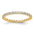 thumbnail image 1 of 14k Polished Size 8 Shared Prong 1 carat Diamond Complete Eternity Band, 1 of 5