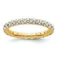 thumbnail image 1 of 14k Polished Size 9 U-Shared Prong 2 carat Diamond Complete Eternity Band, 1 of 5