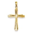 thumbnail image 1 of 14k Yellow Gold Polished Solid Cross Pendant Charm, 1 of 3