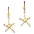 thumbnail image 1 of 14k Polished Starfish Leverback Earrings, 1 of 4