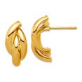 thumbnail image 1 of 14k Solid Yellow Gold Polished Twisted Post Earrings 17.53x15.85mm Wide Stud Earring for Women, 1 of 2