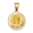thumbnail image 1 of 14k Polished and Satin St. Francis Medal Pendant, 1 of 1