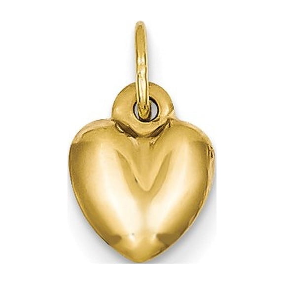 14k Puffed Heart Charm