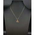 thumbnail image 1 of 14k Real Gold Rose Necklace,14K Real SOLID Gold Rose Charm, 14k Real Gold 1.3mm Cable  Chain Necklace, Gold Rose Pendant (Charm and Necklace Lentgh:Charm with 20" chain;), 1 of 5