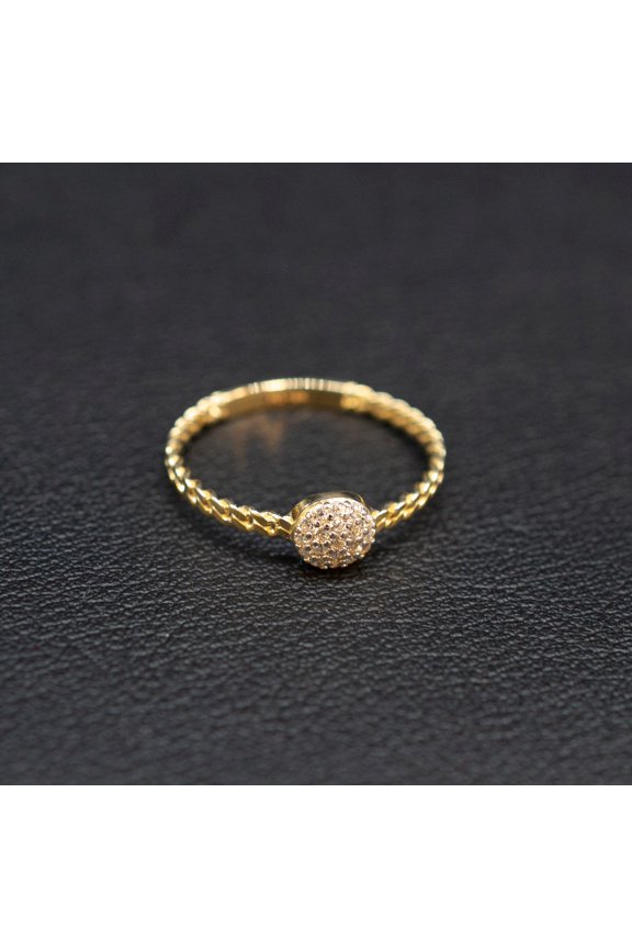 14k Real Solid Yellow Gold Bead Ball Ring, 14k Solid Gold Women Ring, Bad Ball Gemstone Gold Ring for Women, Gift, Gold Ring (Ring size:6 1/2;)