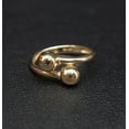 thumbnail image 1 of 14k Real Solid Yellow Gold Bead Ball Ring, 14k Solid Gold Women Ring, Bad Ball Gemstone Gold Ring for Women, Gift, Gold Ring (Ring size:8 1/2;), 1 of 4