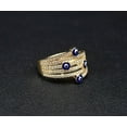 thumbnail image 1 of 14k Real Solid Yellow Gold Multiple Evil Eye  Ring, 14k Solid Gold Women Dainty Ring, Evil Eye Gold Ring for Women,14k Evil Eye Gold Ring (Ring size:7;), 1 of 4