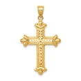 thumbnail image 1 of 14k Reversible Diamond-cut Cross Pendant, 1 of 1