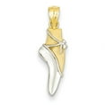 thumbnail image 1 of 14k & Rhodium Ballet Shoe Pendant, 1 of 1