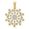 thumbnail image 1 of 14k & Rhodium Diamond-cut Starburst Snowflake Pendant K4262, 1 of 3