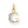 thumbnail image 1 of 14k & Rhodium Polished .01ct Diamond Initial G Charm, 1 of 3