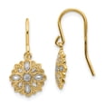 thumbnail image 1 of 14k & Rhodium Polished Fancy Dangle Earrings, 1 of 1