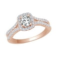 thumbnail image 1 of AFFY 14k Rose Gold 0.62 cttw White Natural Diamond Pinch Shank Halo Engagement Wedding Ring With Ring Size 13.5, 1 of 1