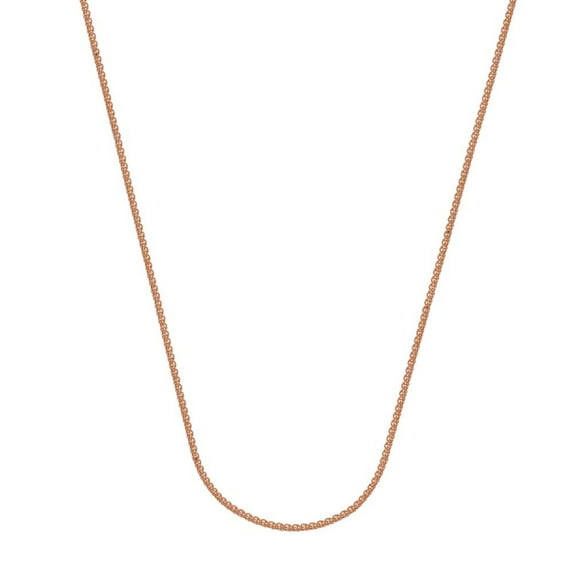 14k Rose Gold 1.05mm Round Wheat Chain Necklace Lobster Claw Closure - 2.4 Grams - 20 Inch