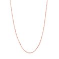 thumbnail image 1 of 14k Rose Gold 1.05mm Silicone Adjustable Sparkle-Cut Open Cable Chain Necklace Lobster Lock Closure Chain Necklace for W, 1 of 2