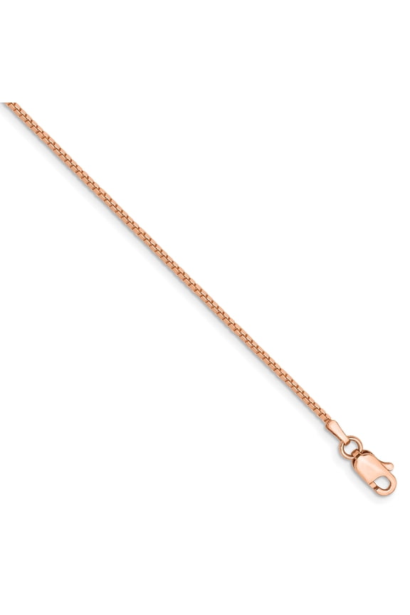 14k Rose Gold 1.0mm Box Link Chain